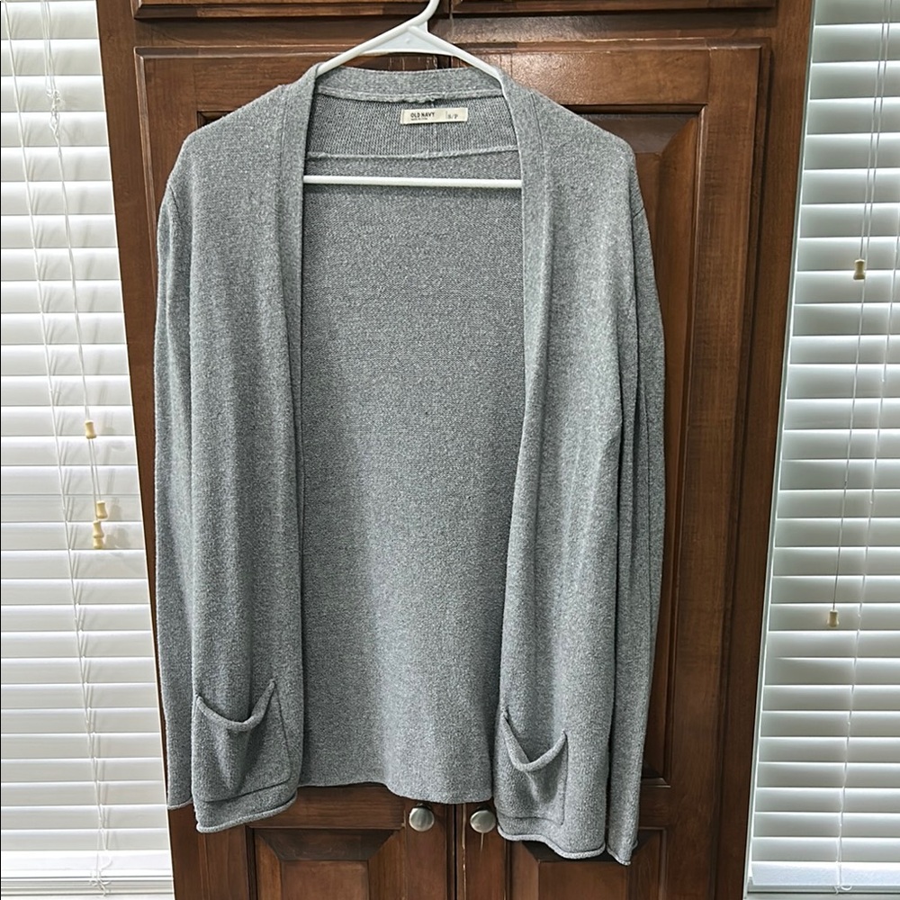 Old Navy Gray Cardigan Sweater Open Front